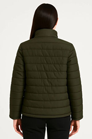 MDB Bomber ont Ceket – u İtici Kumaş, Kapitone Astarlı, Fermuarlı, Kışlık  Haki