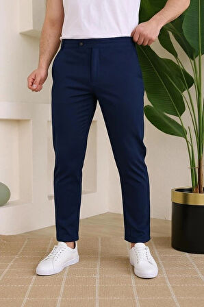 MDB Erkek Slim Fit Likralı Bilek Boy Dilli Kumaş Pantolon