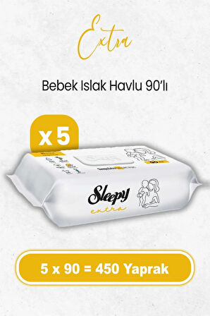 Sleepy Ekstra Islak Havlu Mendil 5x90 450 Yaprak