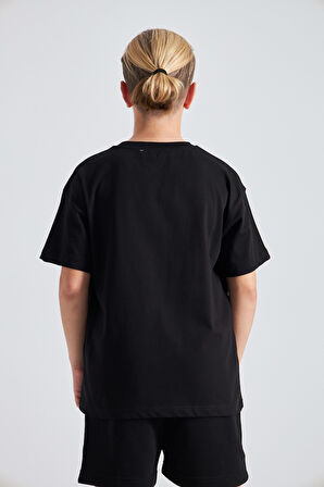 Teddy Bear Baskılı %100 Pamuk Erkek Oversize Çocuk Tişört