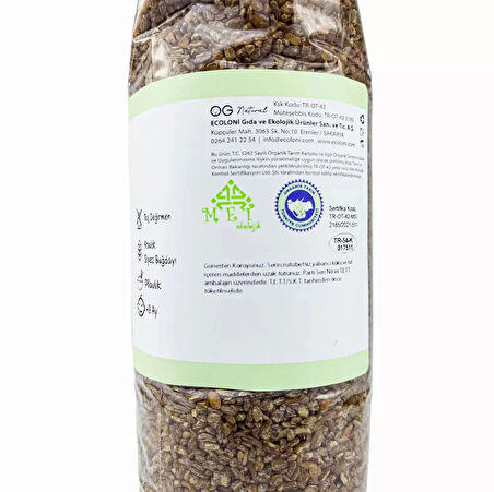 Og Natural Organik Pilavlık Siyez Bulguru 800 Gr 8+ Ay