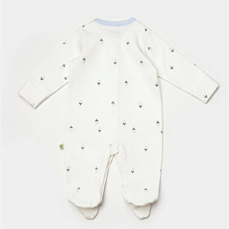 Bibaby Biorganic Love Floral Bebek Tulum 60791 Ekru Lila