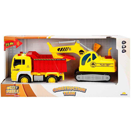 Sunman 1:20 Maxx Wheels Sesli Ve Işıklı İnşaat Oyun Seti