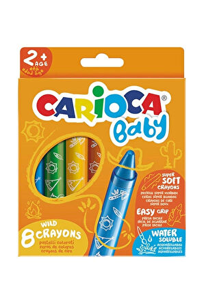 Carioca Jumbo Bebek Elleri Kirletmeyen Pastel Boya Kalemi 8'Li