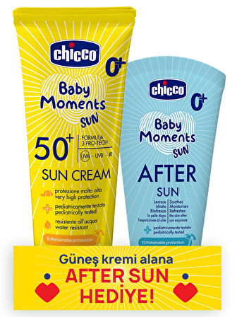 Chicco Baby Moments Sun Güneş Kremi Spf 50+ 75 ml + After Sun Hediye