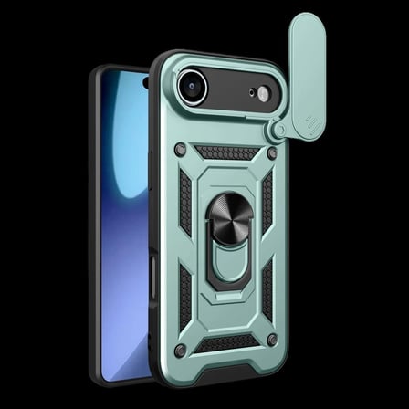 Apple iPhone 17 Air Pars Lens Yüzüklü Silikon - Yeşil