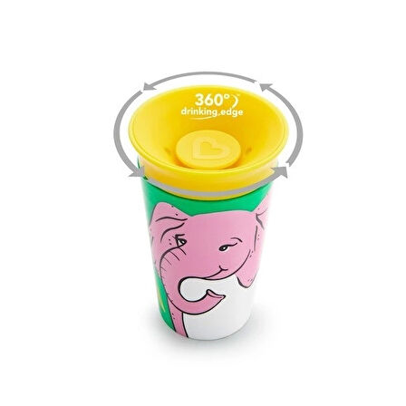 Munchkin Mucize 360° Wildlove Alıştırma Bardağı 12 Ay+ 266 Ml Fil