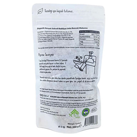 Og Natural Organik Karışık Sebzeli Bakliyat Unlu Boncuk Makarna 200 Gr