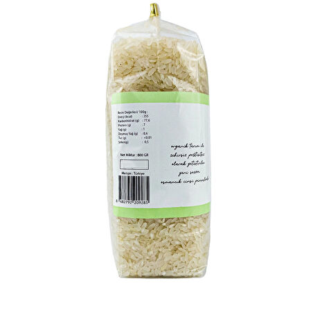 Og Natural Organik Sertifikalı Osmancık Pirinç 800 Gr