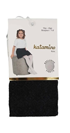 8680652824005 Katamino Sidney Desenli İnce Kız Külotlu k62291 Siyah(1 Adet)
