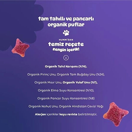 Humm Organik Pancarlı ve Tam Tahıllı Puflar 30 Gr