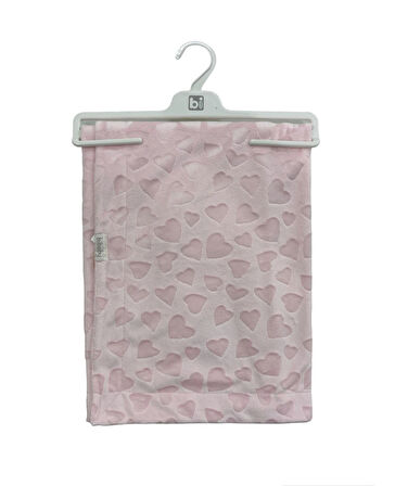 Bibaby Jacquard Heart 82x90 Battaniye 64727 Pink