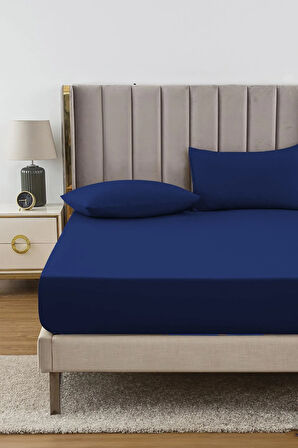 | Ranforce | Pamuklu Tek / Çift Kişilik Lacivert Lastikli Çarşaf | 14 Renk | Fıtted |