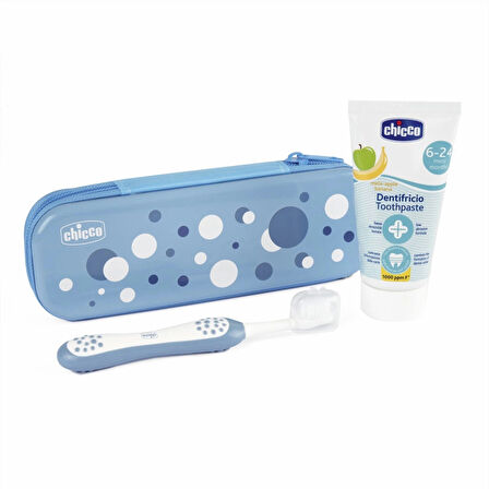Chicco Diş Fırçası Seti 6+ Ay Blue