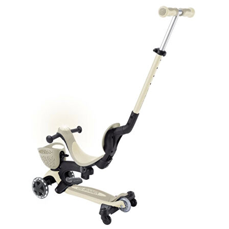 Globber Go Up Baby 360 Işıklı Scooter Koyu Bej