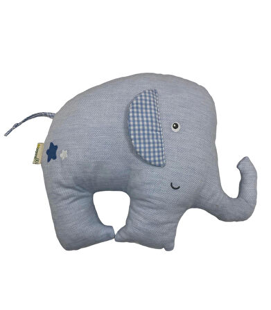 Bibaby Biorganic Chubby Elephant Yastık 72227 Mavi