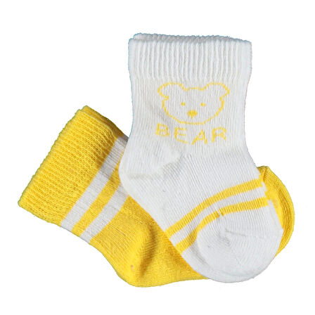 Bibaby Biorganic Bear 2'Li Kız Çorap 68412 Sarı