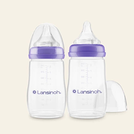 Lansinoh Biberon 2'li Natural Wawa Biberon Emziği 240 Ml