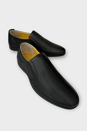 Erkek Haki Deri Ortopedik Ayakkabı  SİYAH