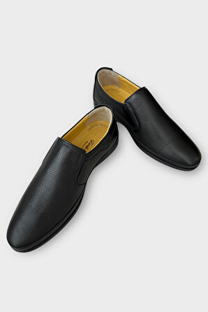 Erkek Haki Deri Ortopedik Ayakkabı  SİYAH