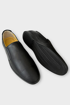 Erkek Haki Deri Ortopedik Ayakkabı  SİYAH