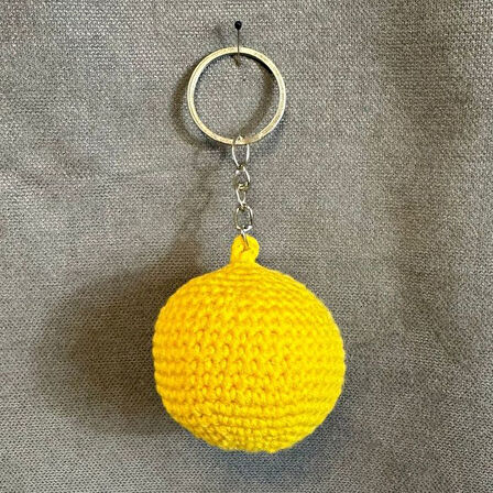 Uretti - Tuğba 9352 1524 El Yapımı Örgü Sırıtan Emoji Model Anahtarlık