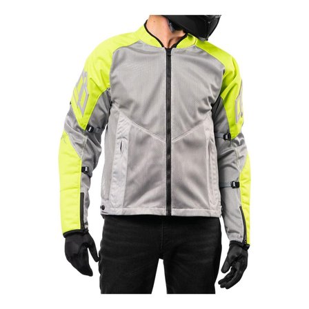 Icon Mesh AF Korumalı Motosiklet Montu Gri  Sarı