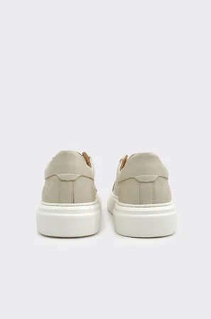 Hakiki Deri Desenli Kadın Sneaker