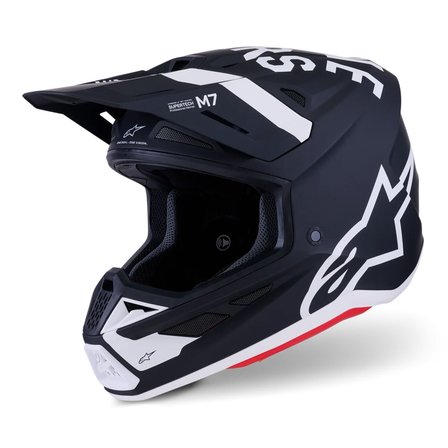 Alpinestars S-M7 Dasher Off-Road Kaskı Siyah  Beyaz
