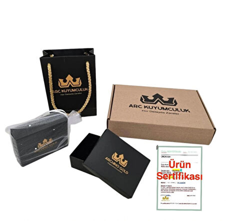 Aralık Ayı Doğumlarına Özel Örgülü Eşkenar Dörtgenli 14 Ayar Altın Plakalı Bileklik-332ay-kahverengi