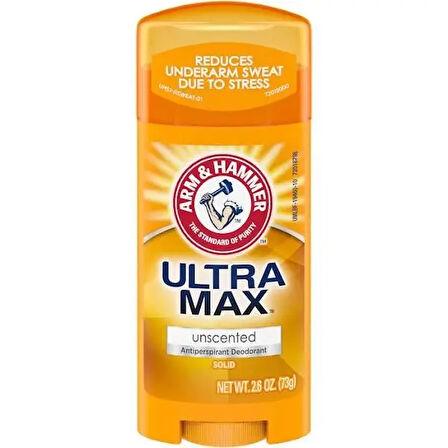 Arm & Hammer Ultra Max Unscented Antiperspirant Deodorant Ter Önleyici Katı Kokusuz 73gr
