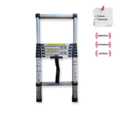 Endokon Teleskobik / Teleskopik Alüminyum Merdiven - 200 cm.
