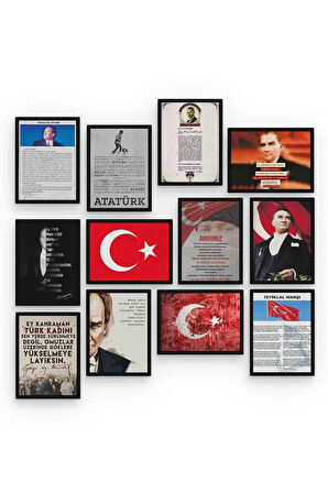 Gençliğe Hitabe 12 Parça Mdf (ahşap) Tablo Ofis Boyu 