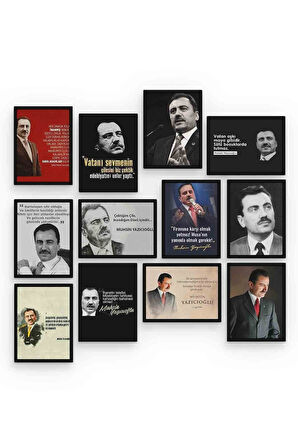 Muhsin Yazıcıoğlu 12 Parça Mdf (ahşap) Tablo Ofis Boyu 