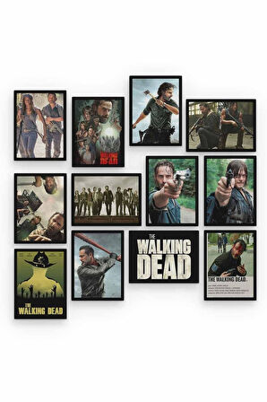 The Walking Dead 12 Parça Ahşap Mdf Tablo Zlltb436