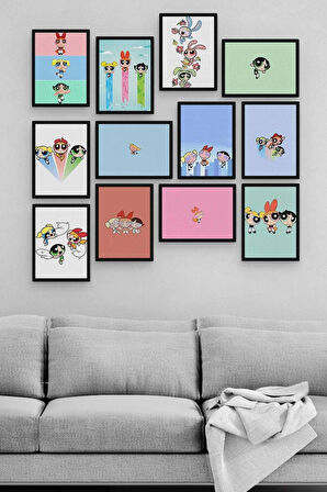 Powerpuff Girls 12 Parça Ahşap Mdf Tablo Zlltb151