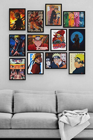 Naruto Uzumaki 12 Parça Ahşap Mdf Tablo Zlltb212