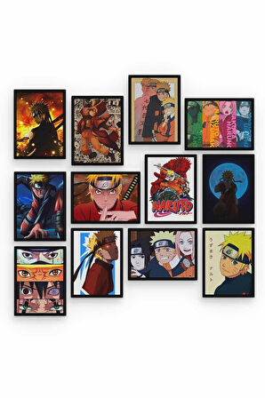 Naruto Uzumaki 12 Parça Ahşap Mdf Tablo Zlltb212