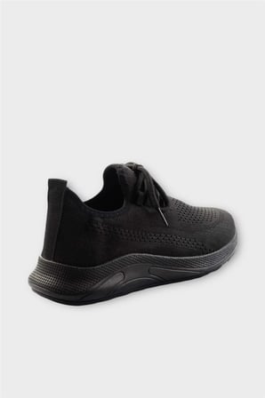 Unisex Yazlık Triko Spor Ayakkabı SİYAH