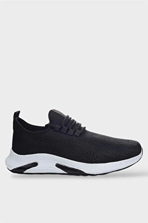 Unisex Yazlık Triko Spor Ayakkabı SİYAH - BEYAZ