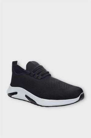 Unisex Yazlık Triko Spor Ayakkabı SİYAH - BEYAZ