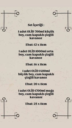 4'lü Cam Kapaklı Kavanoz Seti – Bakliyat, Baharat & Kuru Gıda Saklama Kabı – Şeffaf, Dayanıklı Cam