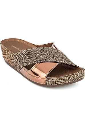 Shayna Anatomik Taban Kadın Terlik Bronz