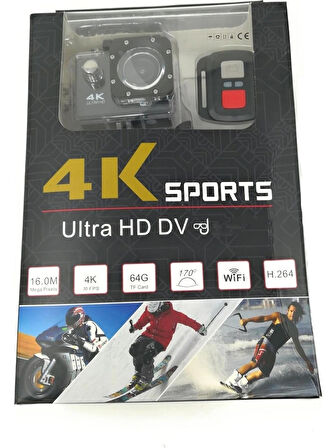 Apronx AX-GR204 4K Ultra Hd Dv 16MP Waterproof (30M) 18 Aparatlı Action Camera