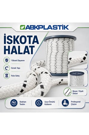 6 mm Bayrak İp Halat  Tekne Bağlama ve Demirleme Halatı