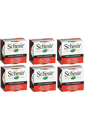 Schesir Ton ve Karides Kedi Konservesi 85 Gr. X 6 Adet