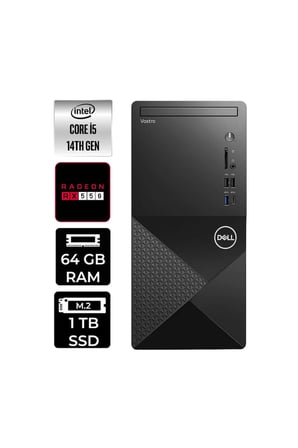 Vostro 3030MT i5 14600 64GB 1TB SSD RX550/4GB FDOS Masaüstü Bilgisayar
