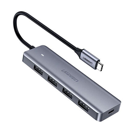 UGREEN TYPE-C USB 3.0 4 PORT USB HUB ÇOKLAYICI GRİ 70336 