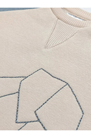 Nakış Fil Detaylı 3 İplik İkili Bebe Takımı