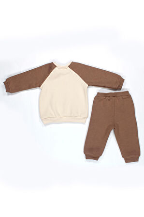 Nakış Fil Detaylı 3 İplik İkili Bebe Takımı